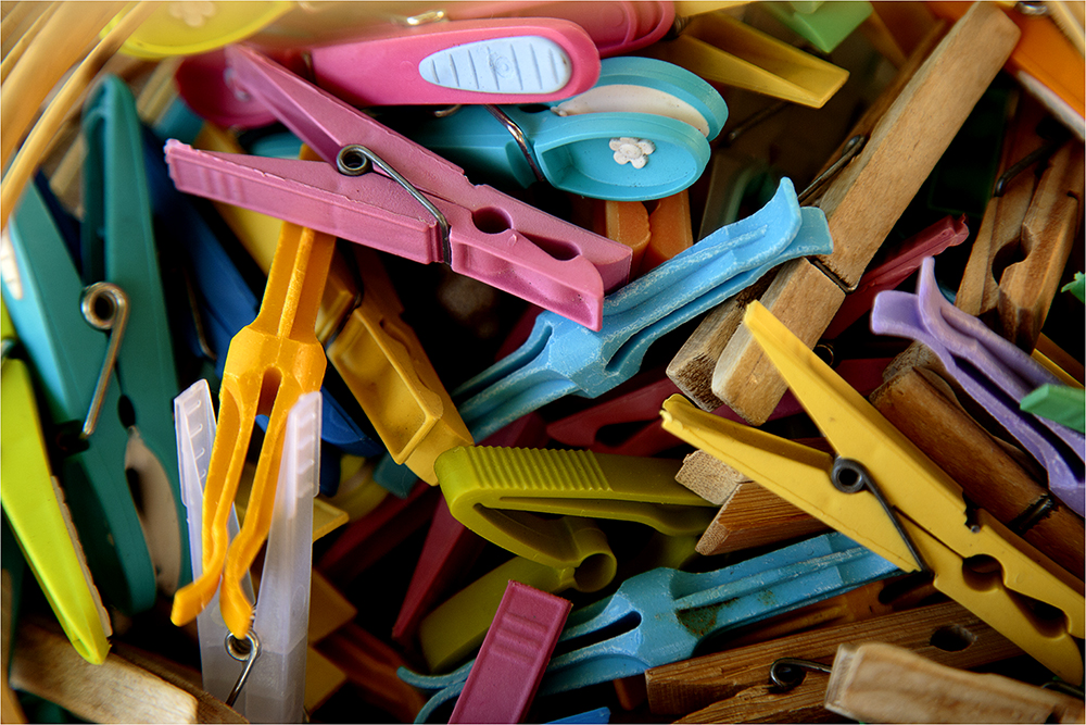colourful pegs