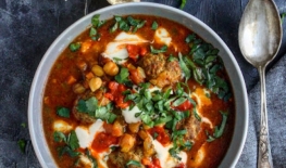 Weekend Inspiration - Moroccan Soup With Spicy Beef Meatballs